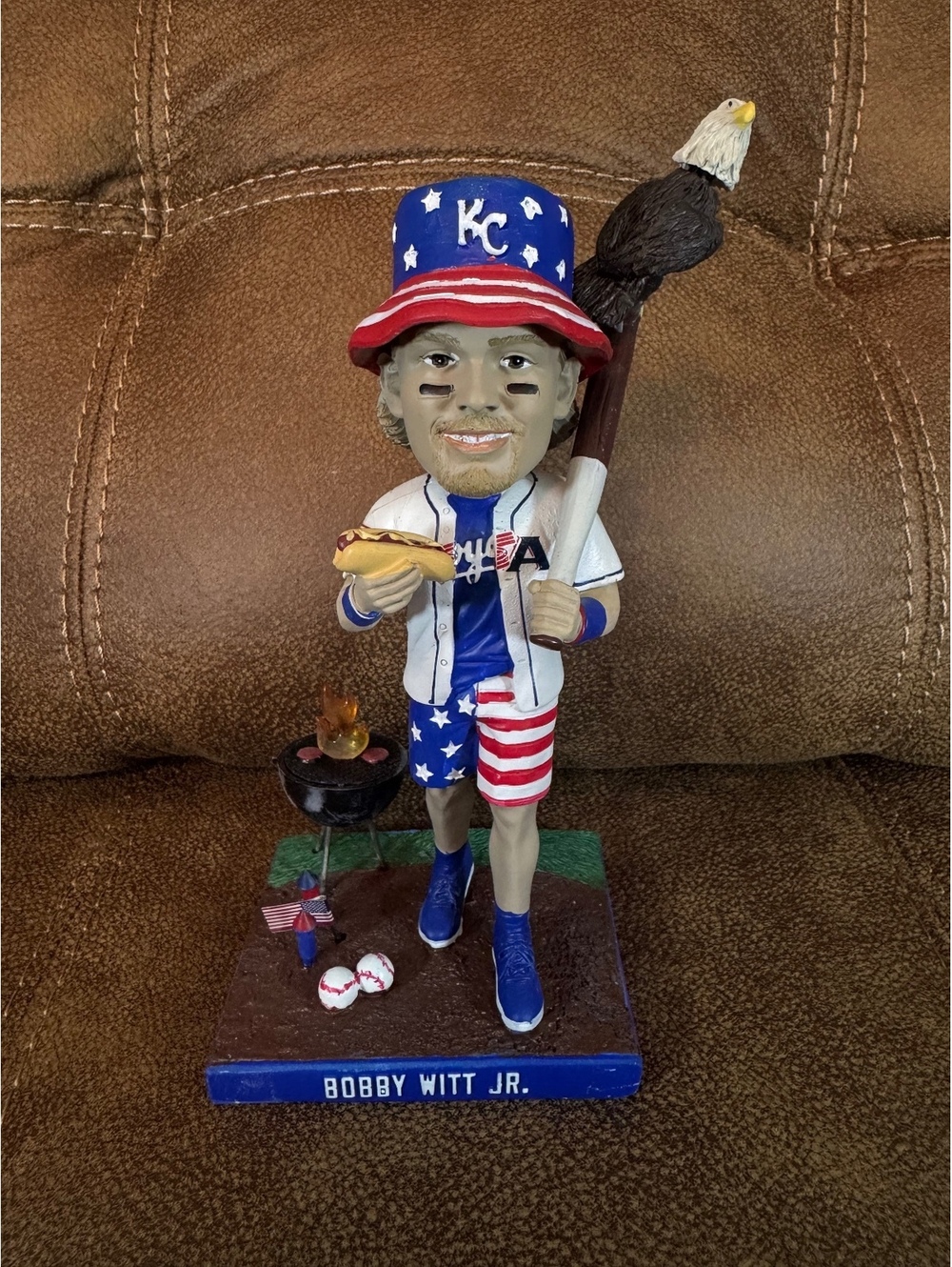 Bobby Witt Jr. KC Royals Red White and Bobby 4th of July Bobblehead SZN 2026 NIB